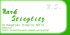 mark stieglitz business card